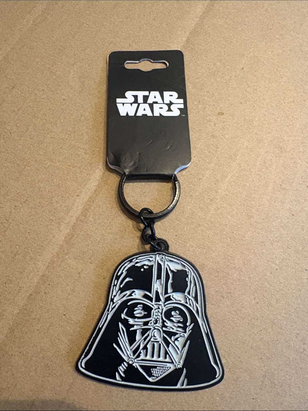 Star Wars Black & White Darth Vader Enamel Keychain